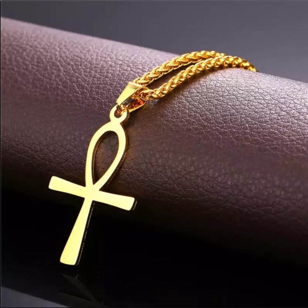 Brand new 18k gold plated ATOR Ankh Necklace